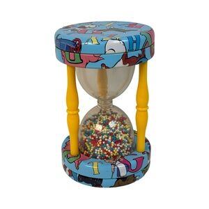Schylling Hourglass Time Toy Alphabet And Animals Tin Toy 2010